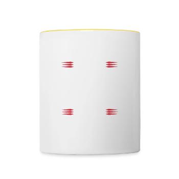 Majorque Party Crew - Mug contrasté - blanc/jaune - Devant