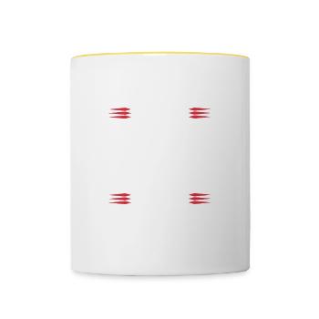 Équipe de fête Golden Sands - Mug contrasté - blanc/jaune - Devant