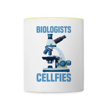 Biologists Take Cellfies 2 - Tasse zweifarbig - Weiß/Gelb - Vorne