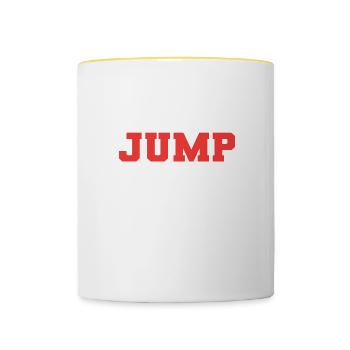 Un autre cadeau Jump Athlete - Mug contrasté - blanc/jaune - Devant
