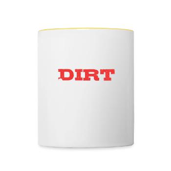I need dirt motorcyclist gift - Contrasting Mug - white/yellow - Front