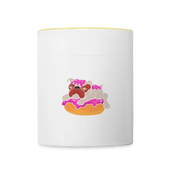 Poison pour les employés de bureau paresseux du lundi - Mug contrasté - blanc/jaune - Devant