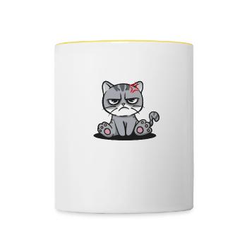 Raising my husband strained funny wife Humo - Contrasting Mug - white/yellow - Front
