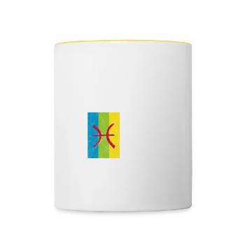 Amazigh - Tasse zweifarbig - Weiß/Gelb - Vorne