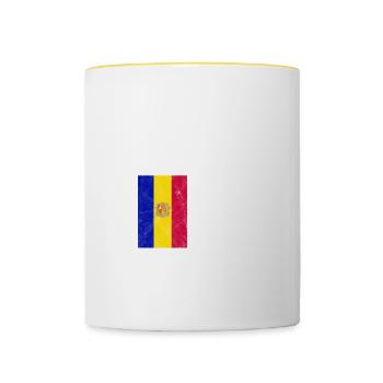 Andorra - Tasse zweifarbig - Weiß/Gelb - Vorne
