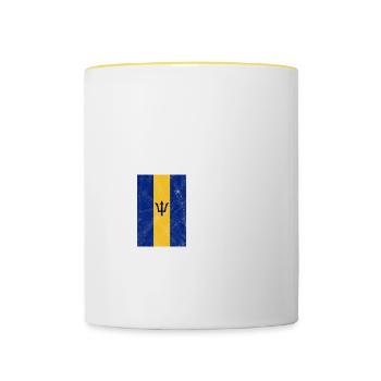 Barbade - Mug contrasté - blanc/jaune - Devant