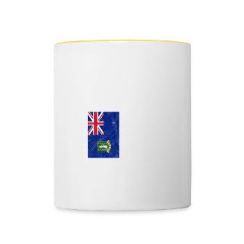 Îles Vierges britanniques - Mug contrasté - blanc/jaune - Devant