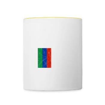 Daguestan - Mug contrasté - blanc/jaune - Devant
