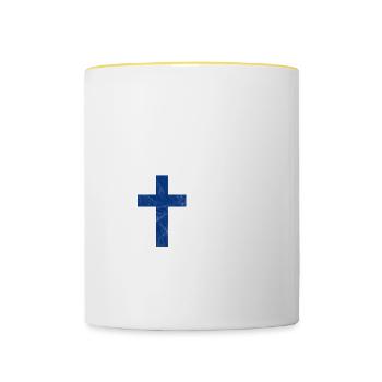 Finnland - Tasse zweifarbig - Weiß/Gelb - Vorne