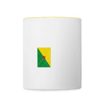 Guyane française - Mug contrasté - blanc/jaune - Devant