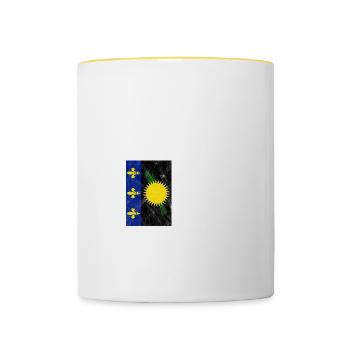 Guadeloupe - Mug contrasté - blanc/jaune - Devant