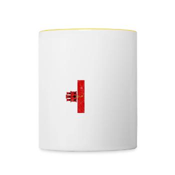 Gibraltar - Mug contrasté - blanc/jaune - Devant