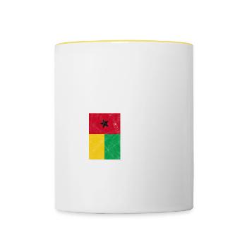 Guinea-Bissau - Contrasting Mug - white/yellow - Front