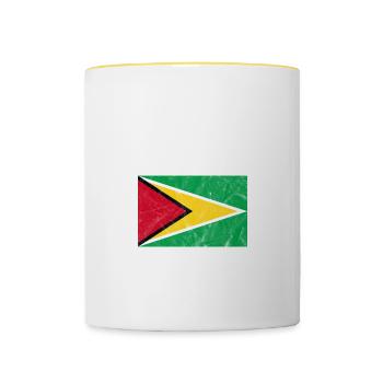 Guyana - Mug contrasté - blanc/jaune - Devant