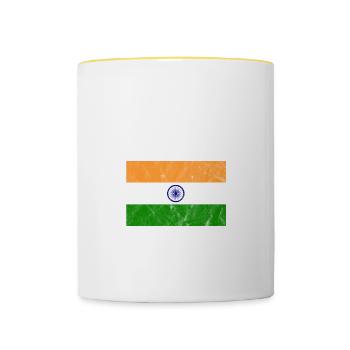 India - Contrasting Mug - white/yellow - Front