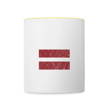 Latvia - Contrasting Mug - white/yellow - Front