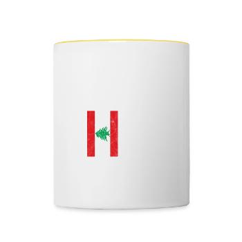 Lebanon - Contrasting Mug - white/yellow - Front