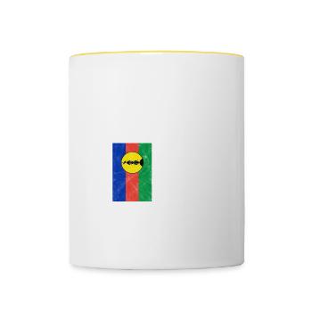 Neukaledonien - Tasse zweifarbig - Weiß/Gelb - Vorne