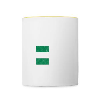 Nigeria - Tasse zweifarbig - Weiß/Gelb - Vorne