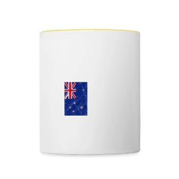 Nouvelle-Zélande - Mug contrasté - blanc/jaune - Devant