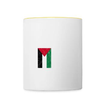 Palestine - Contrasting Mug - white/yellow - Front