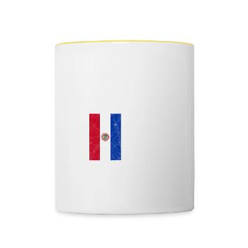 Paraguay - Tasse zweifarbig - Weiß/Gelb - Vorne