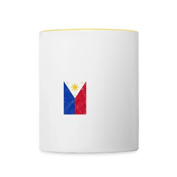 Philippines - Mug contrasté - blanc/jaune - Devant