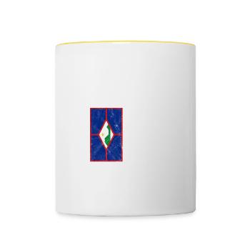 Sint Eustatius - Tasse zweifarbig - Weiß/Gelb - Vorne