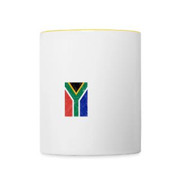 South Africa - Contrasting Mug - white/yellow - Front