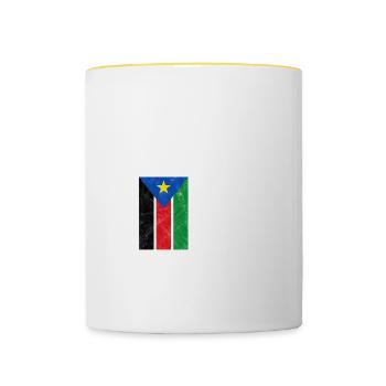 South Sudan - Contrasting Mug - white/yellow - Front