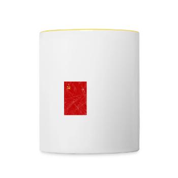 Union soviétique - Mug contrasté - blanc/jaune - Devant