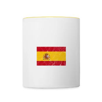 Espagne - Mug contrasté - blanc/jaune - Devant
