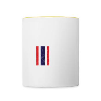 Thaïlande - Mug contrasté - blanc/jaune - Devant