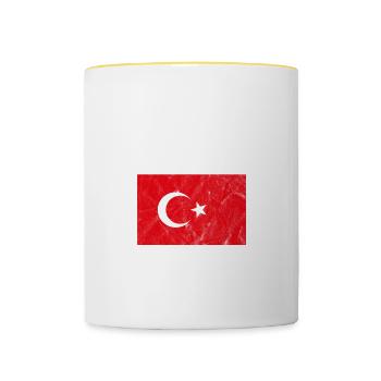 Turquie - Mug contrasté - blanc/jaune - Devant