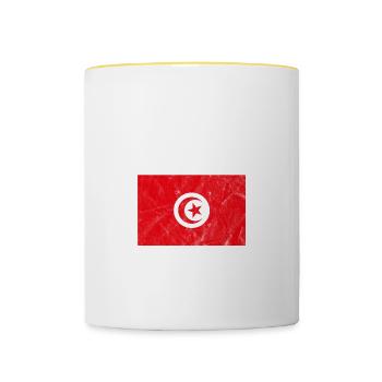 Tunesien - Tasse zweifarbig - Weiß/Gelb - Vorne