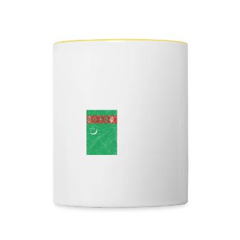 Turkmenistan - Tasse zweifarbig - Weiß/Gelb - Vorne