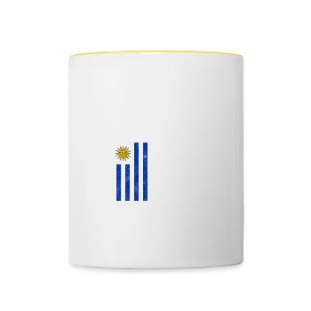Uruguay - Tasse zweifarbig - Weiß/Gelb - Vorne