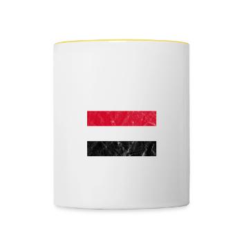 Jemen - Tasse zweifarbig - Weiß/Gelb - Vorne