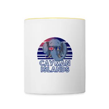 Cayman Islands - Contrasting Mug - white/yellow - Front