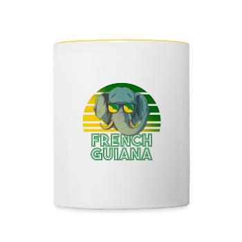 French Guiana - Contrasting Mug - white/yellow - Front