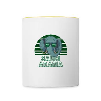 Saudi Arabia - Contrasting Mug - white/yellow - Front