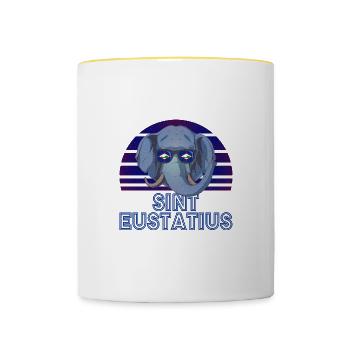 Sint Eustatius - Tasse zweifarbig - Weiß/Gelb - Vorne