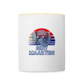Sint Maarten - Contrasting Mug - white/yellow - Front