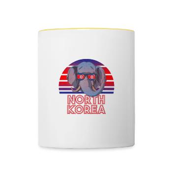 North Korea - Contrasting Mug - white/yellow - Front
