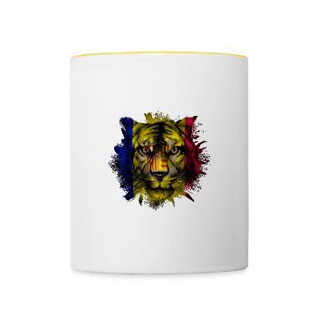 Andorra - Tasse zweifarbig - Weiß/Gelb - Vorne
