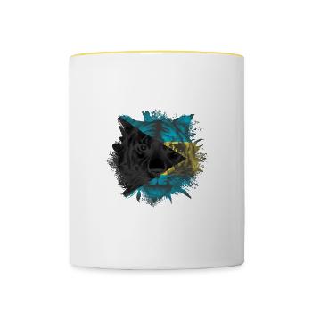Bahamas - Mug contrasté - blanc/jaune - Devant