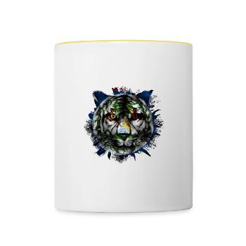 Belize - Tasse zweifarbig - Weiß/Gelb - Vorne