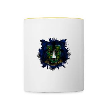 Îles Vierges britanniques - Mug contrasté - blanc/jaune - Devant
