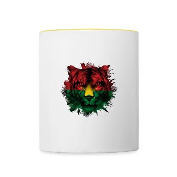 Burkina Faso - Mug contrasté - blanc/jaune - Devant
