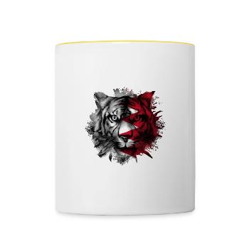 Bahrain - Tasse zweifarbig - Weiß/Gelb - Vorne